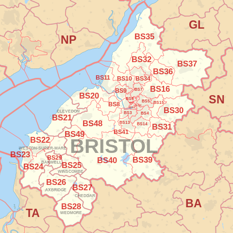 BS Postcode Area Map